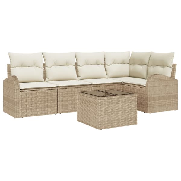 Soffset med kudde Beige Polyester