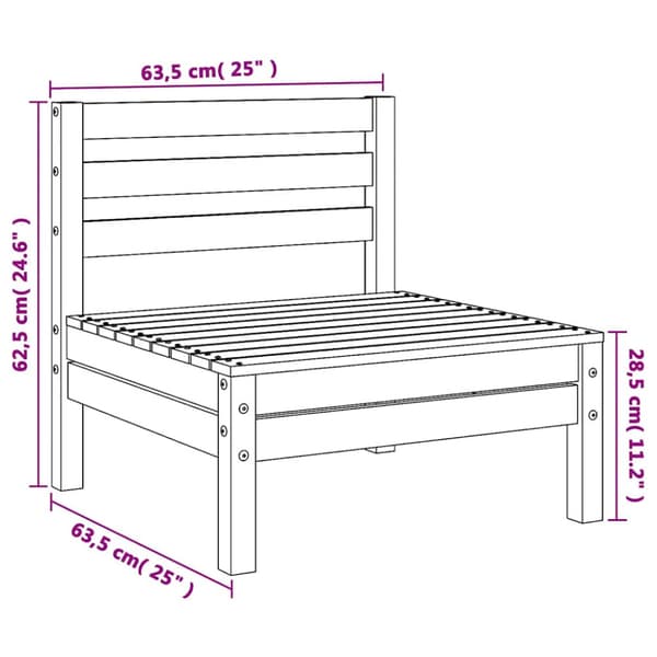 Mittensoffa vit massiv furu