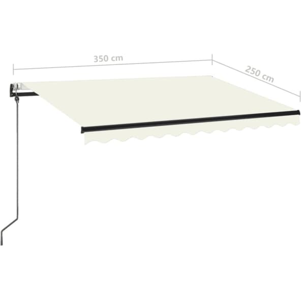 Automatisk markis 350x250 cm gräddvit
