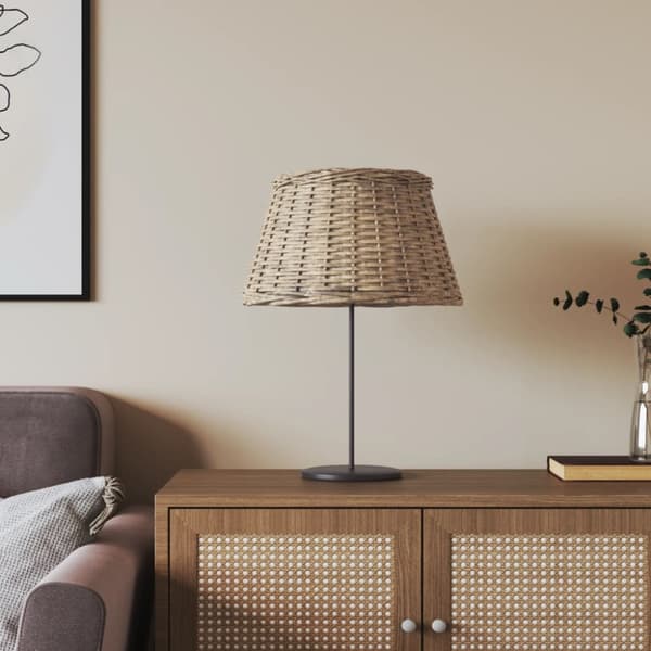 Lampskärm brun Ø50x30 cm korgmaterial