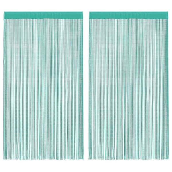 Stränggardiner 2 st turkos 100x250 cm