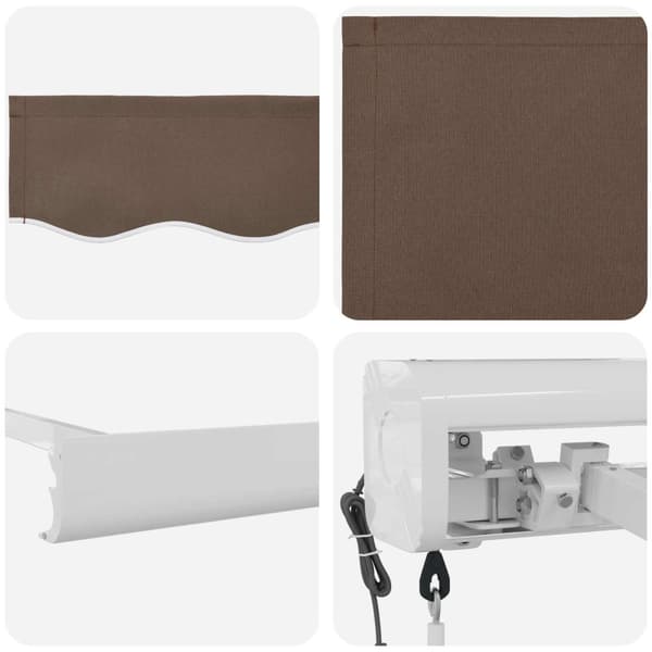 Markis Taupe 450 × 300 cm Polyester och aluminium