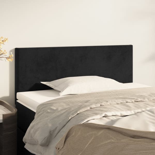 Sänggavel svart 90x5x78/88 cm sammet