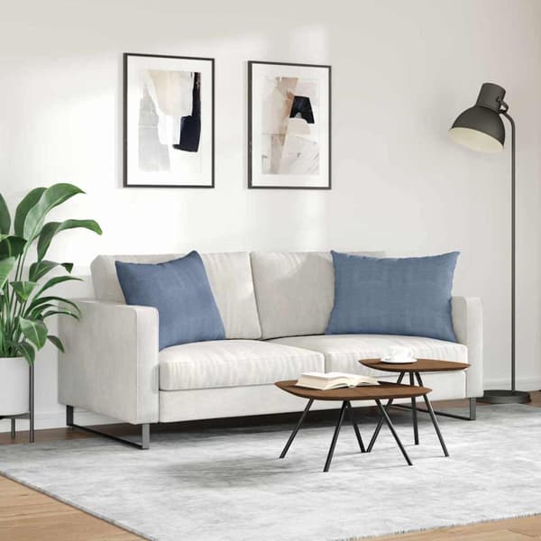 Sofakuddar 2 pcs Blå 70 x 50 cm Kordread tyg