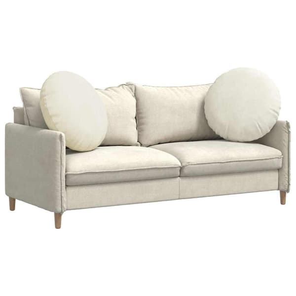 Sittkuddar 2 pcs Kräm Ø 80 x 29 cm Sammet