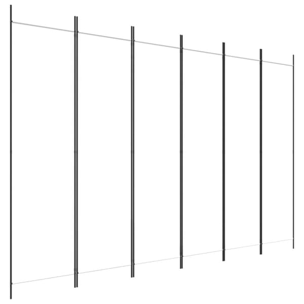 Rumsavdelare 6 paneler vit 300x200 cm tyg
