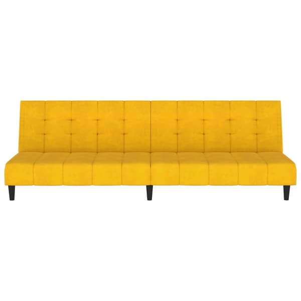 Bäddsoffa 2-sits gul sammet