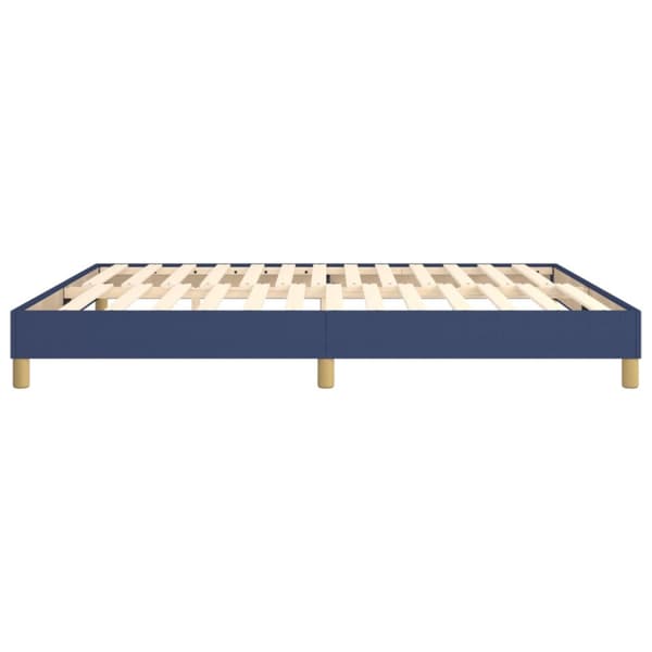 Boxspring-sängram blå 160x200 cm tyg
