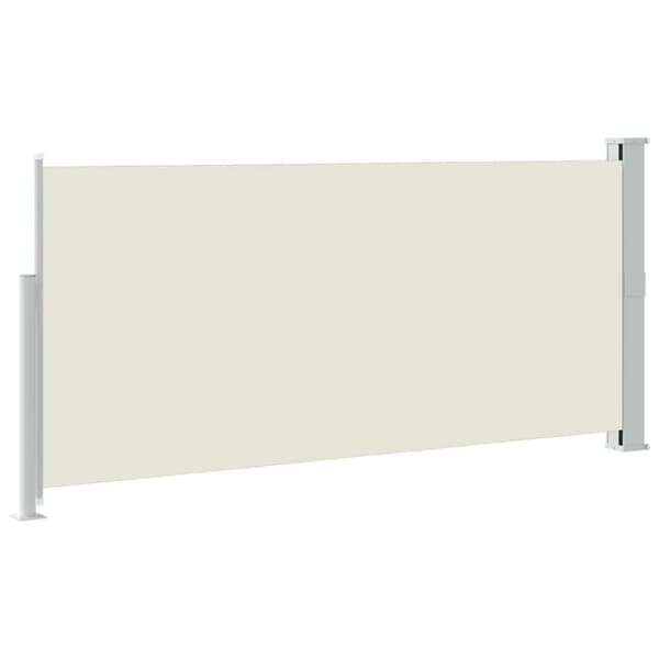 Infällbar sidomarkis 140 x 300 cm gräddvit