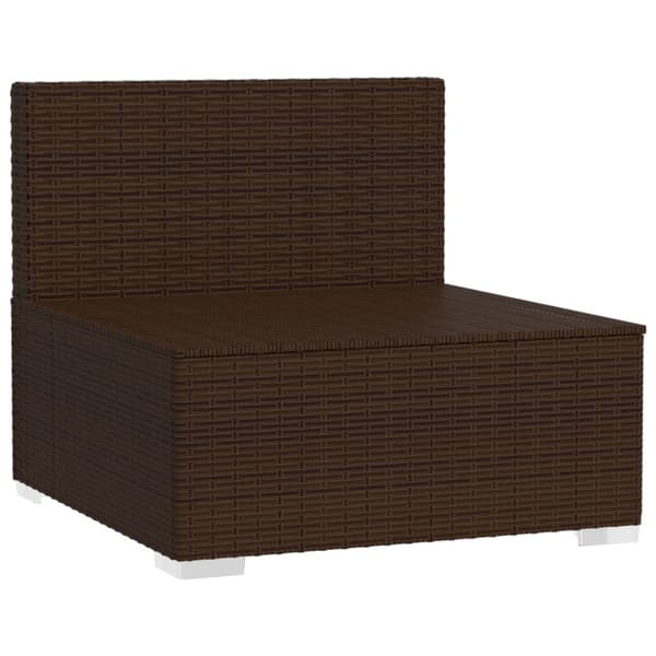 Soffa 4-sits med dynor konstrotting brun