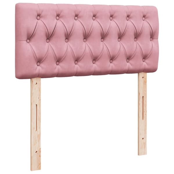 Ramsäng med madrass rosa 100x200 cm sammet
