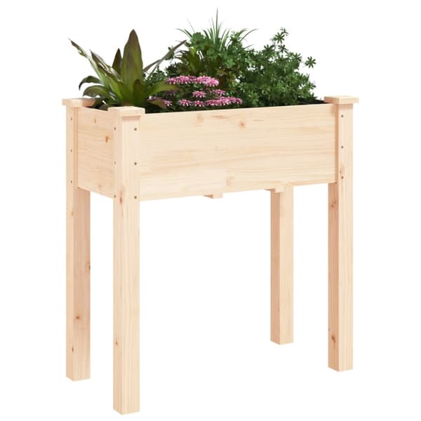 Odlingslåda med foder 71x37x76 cm massivt granträ