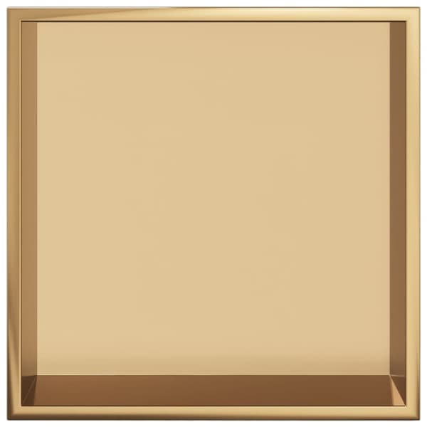 Duschnisch borstad guld 32x32x9 cm rostfritt stål