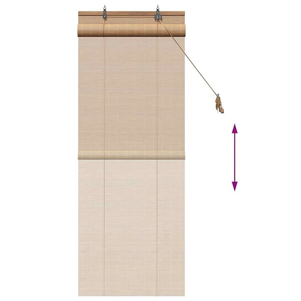Rullgardin Brun 50 x 160 cm Bambu