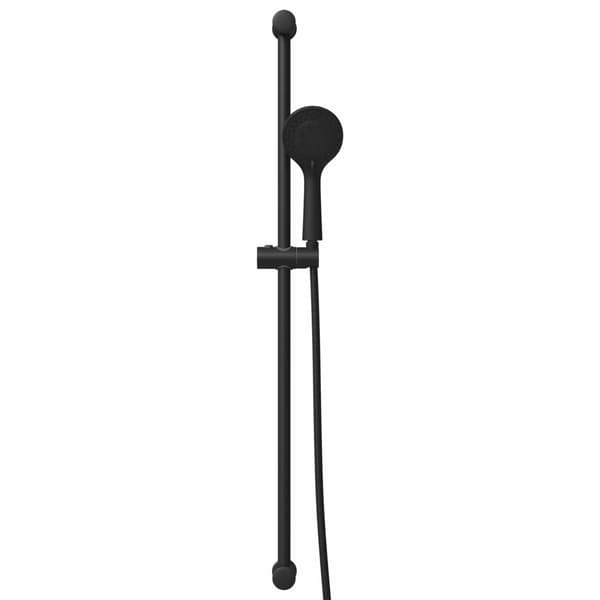 Duschsystemset Svart 101 cm Rostfritt stål