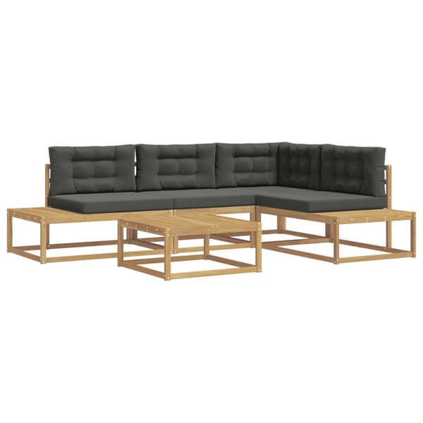 Utomhussoffset med kudde Vit 79 x 79 x 37 cm Polyester