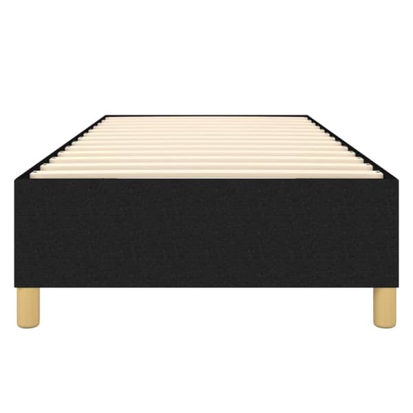 Boxspring-sängram svart 100x200 cm tyg