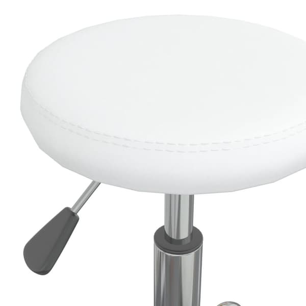 Massagepall konstläder vit