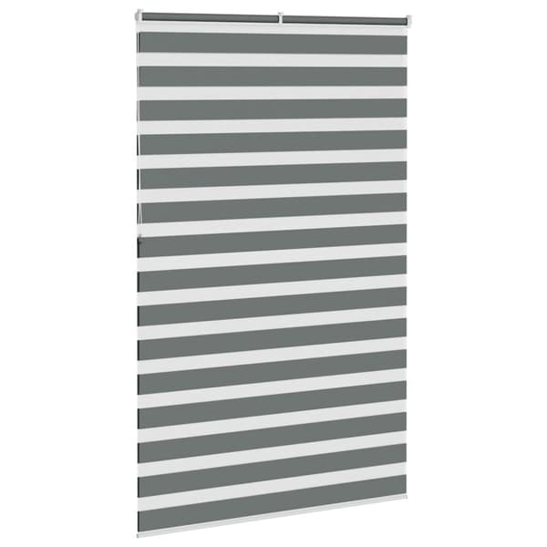 Rullgardin zebra mörkgrå 140x230 cm tyg bredd 135,9cm polyester