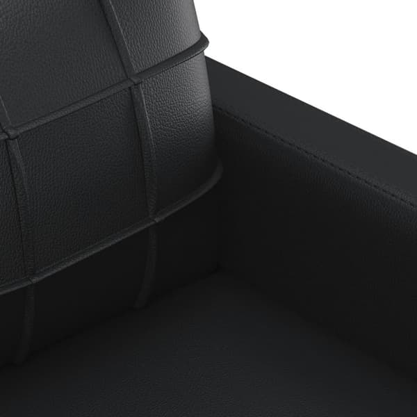 3-sitssoffa svart 180 cm konstläder
