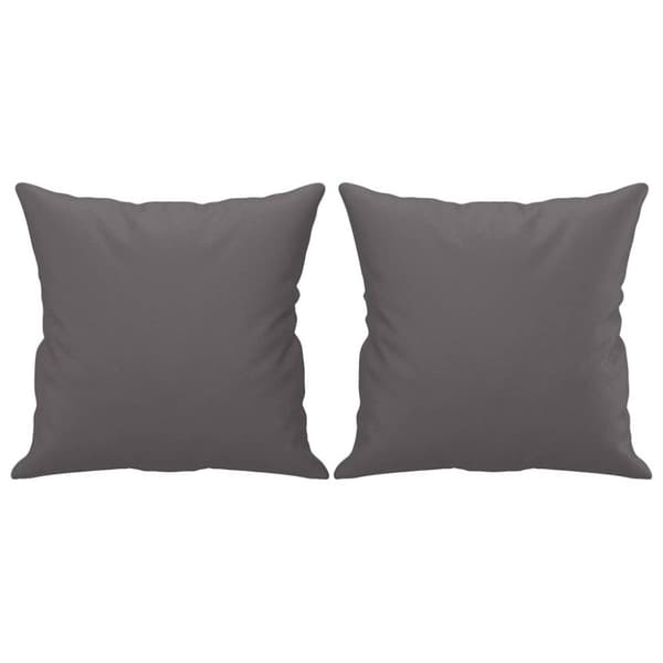 2-sits soffa med prydnadskuddar grå 140 cm konstläder