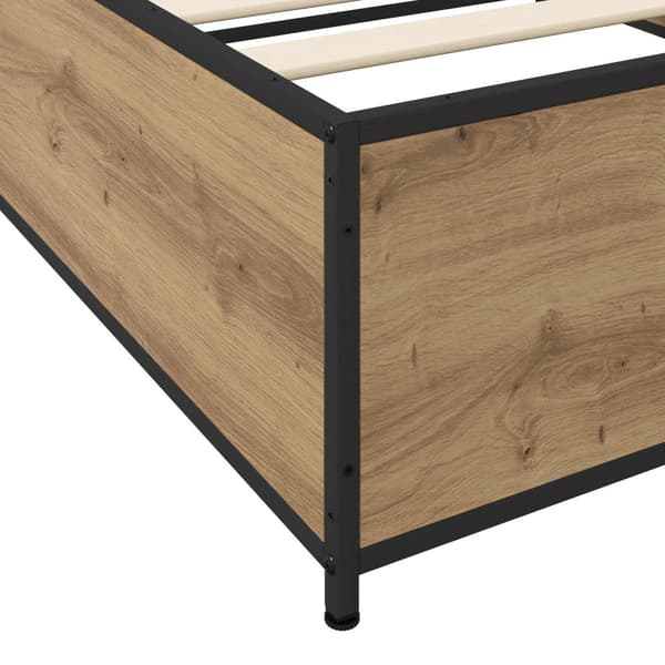 Sängram Artisan-ek 80 x 200 cm Konstruerat trä