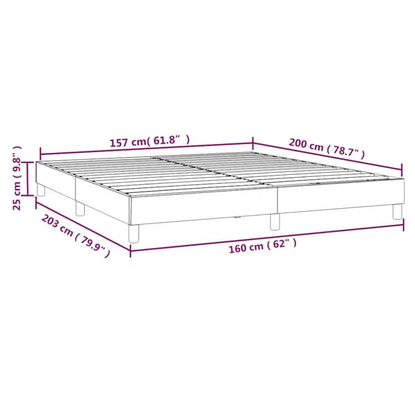Boxspring-sängram mörkgrön 160x200 cm sammet