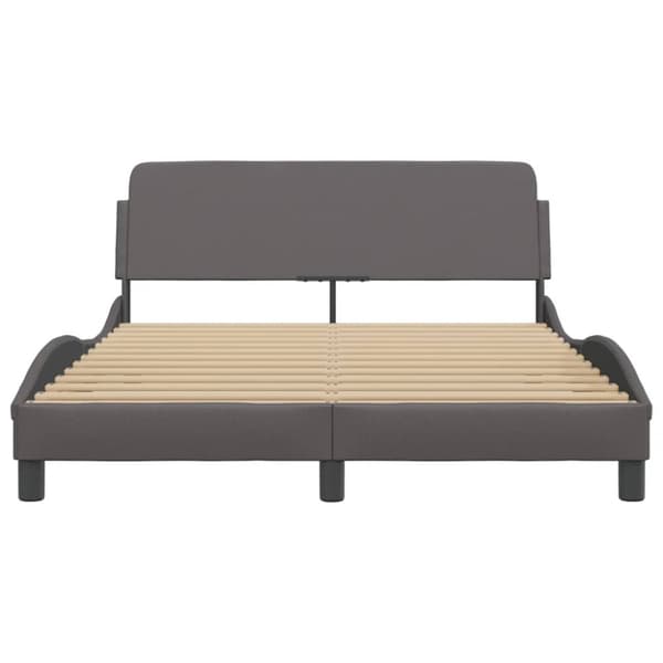 Bed Frame "Dover" Grey 140x200 cm Faux Leather