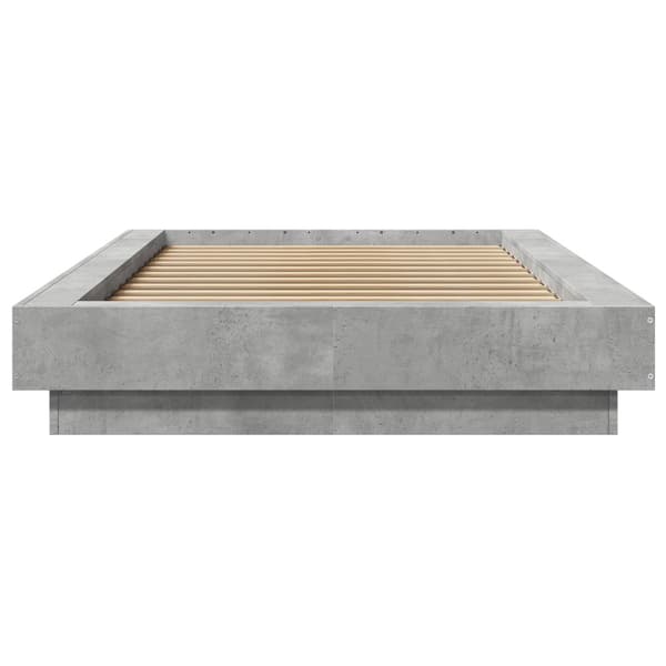 Golvsängsram Betonggrå 80 x 210 cm Konstruerat trä