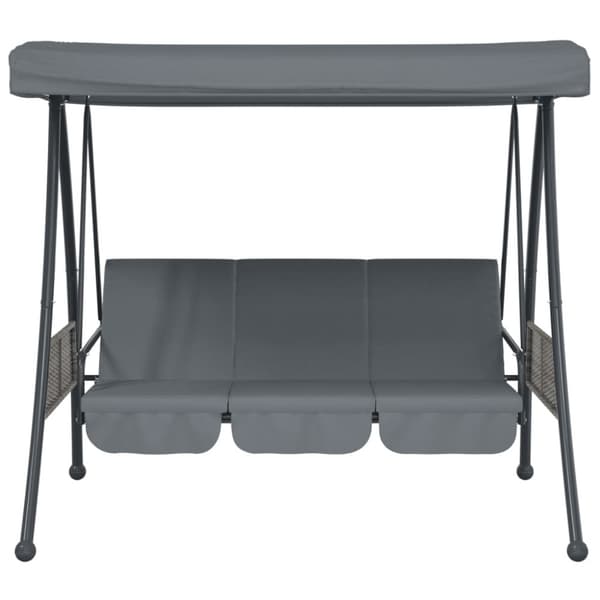 Hammock med justerbart tak mörkgrå stål