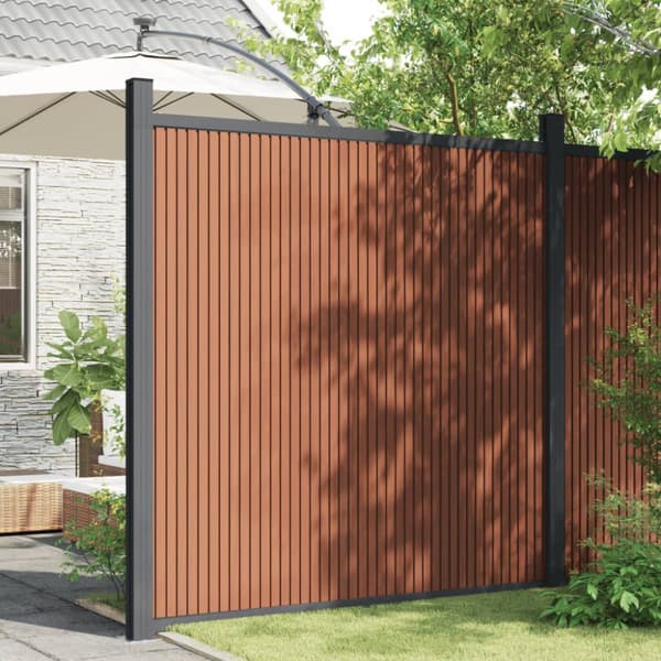 Staketpanel WPC brun 173x186 cm