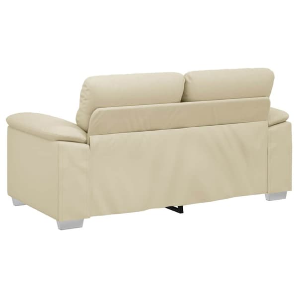 2-sitssoffa krämfärgad 160x81x84 cm konstläder