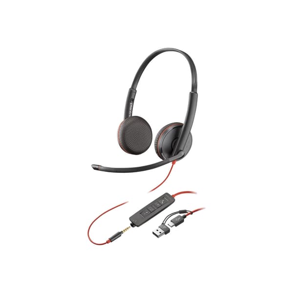 HP Poly Blackwire 3225 - headset - 3,5 mm kontakt, USB-C