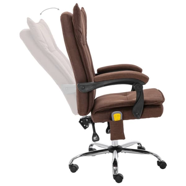 Massagekontorsstol brun tyg