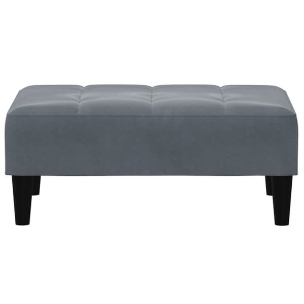 Fotpall mörkgrå 77x55x31 cm sammet