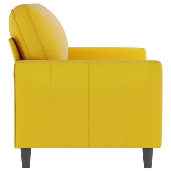 2-sitssoffa gul 120 cm sammet