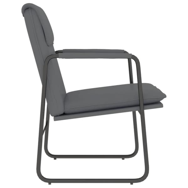 Loungestol grå 55x64x80 cm konstläder