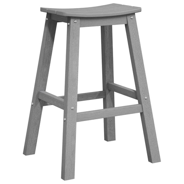 Trädgårds Bar Set 6 pcs Ljusgrå HDPE
