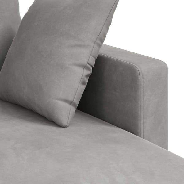 Soffa Ljusgrå 178 x 134 x 80 cm Sammet