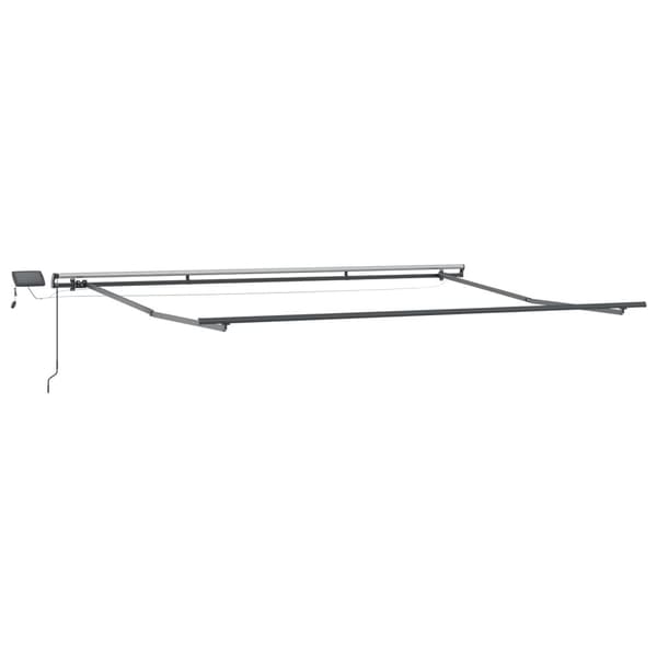 Utfällbar markis Grön och vit 500 ×350 cm tyg