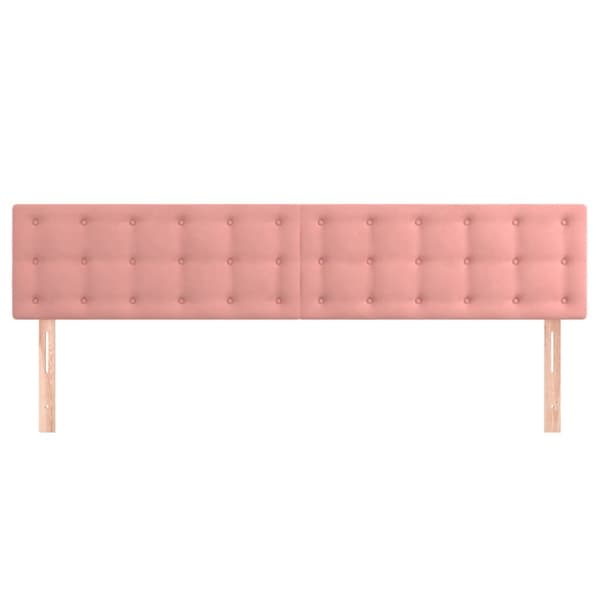 Sänggavlar rosa 180x5x78/88 cm sammet