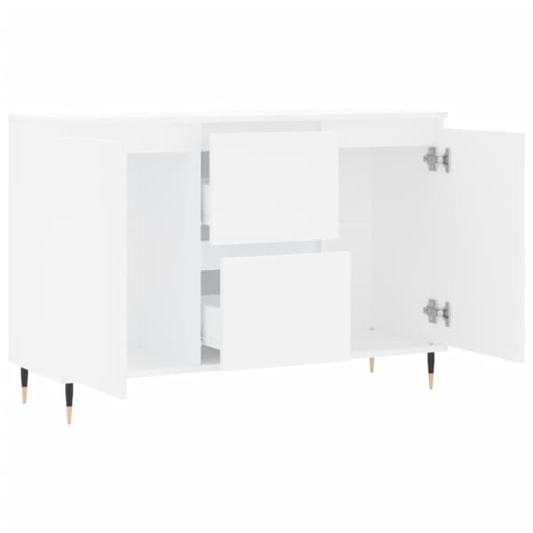 Skänk vit 101,5x35x70 cm konstruerat trä