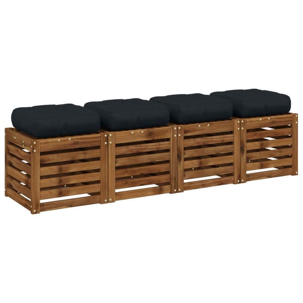 4-delade Sittdynor VIANEN 4 st 100% Polyester Mörkblå