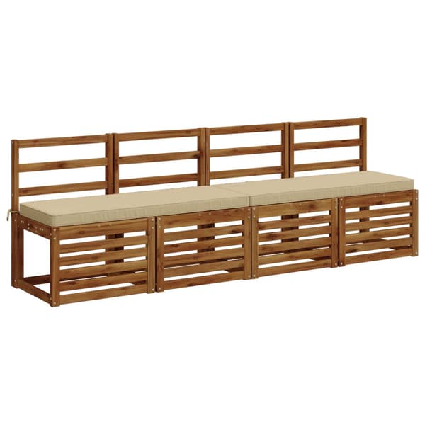 2-delade Bänk Kuddar VUGHT 2 st 100% Polyester Beige