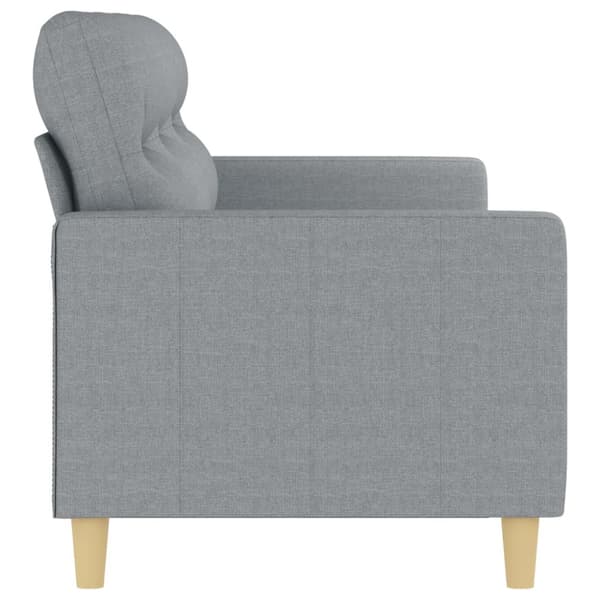 3-sitssoffa ljusgrå 180 cm tyg