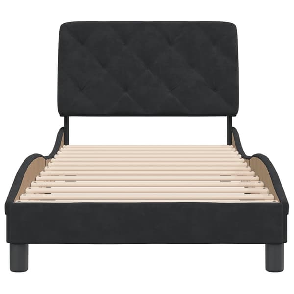 Bed Frame without Mattress Black 80x200 cm Velvet