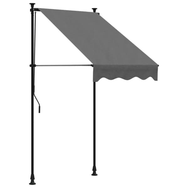Infällbar markis antracit 100x150 cm tyg och stål