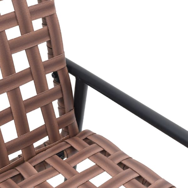 Trädgårdsmöbelset 4 pcs Brun konstrotting