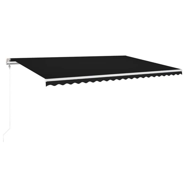 Automatisk markis med vindsensor & LED 500x300 cm antracit