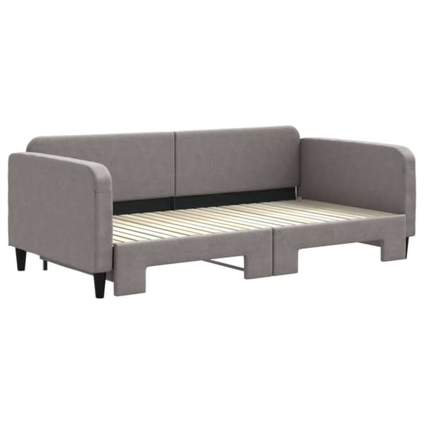 Dagbädd utdragbar taupe 100x200 cm tyg